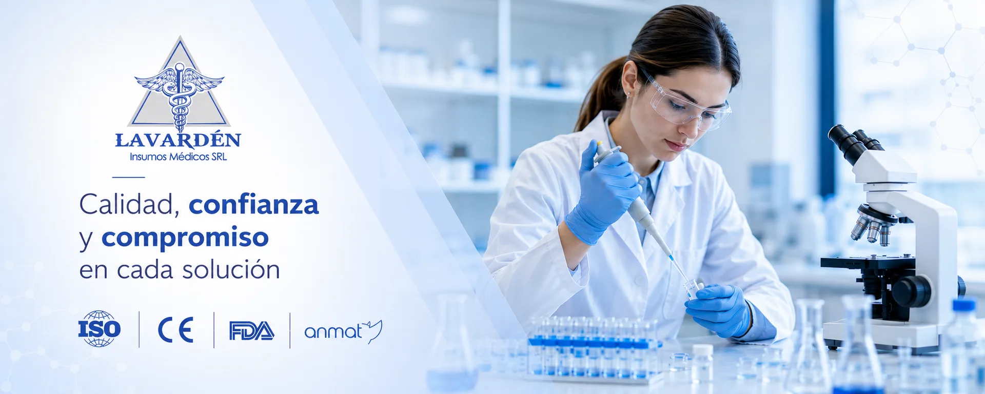 Tecnología e insumos médicos representando el portfolio de Lavardén